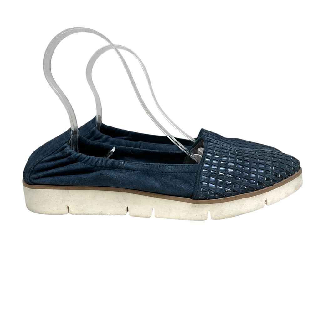 Maripe Womens Suede Loafers Casual‎ Shoes Navy Slip On Cushioned Insole Sz 8-8.5